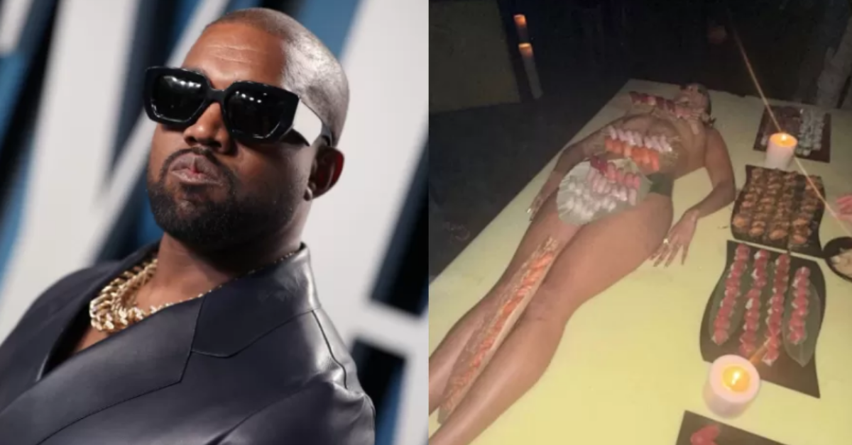 [VÍDEO] Kanye West viraliza ao contratar mulher para servir de ‘bandeja humana’ em festa de aniversário
