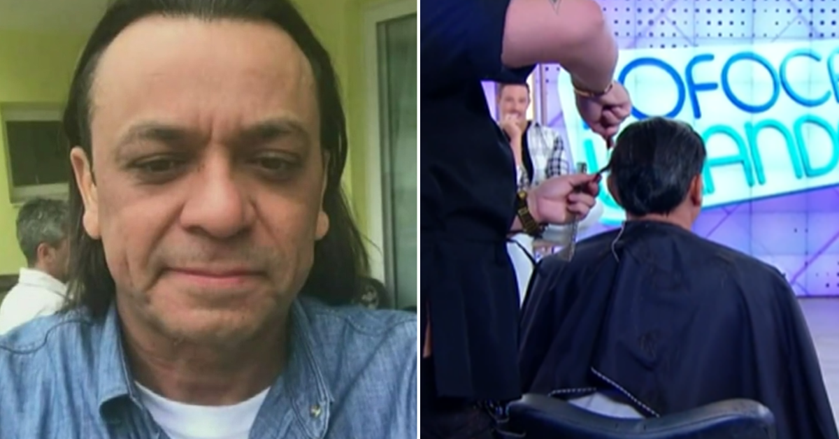 Frank Aguiar passa por harmonização facial e corta o cabelo ao vivo; veja o resultado