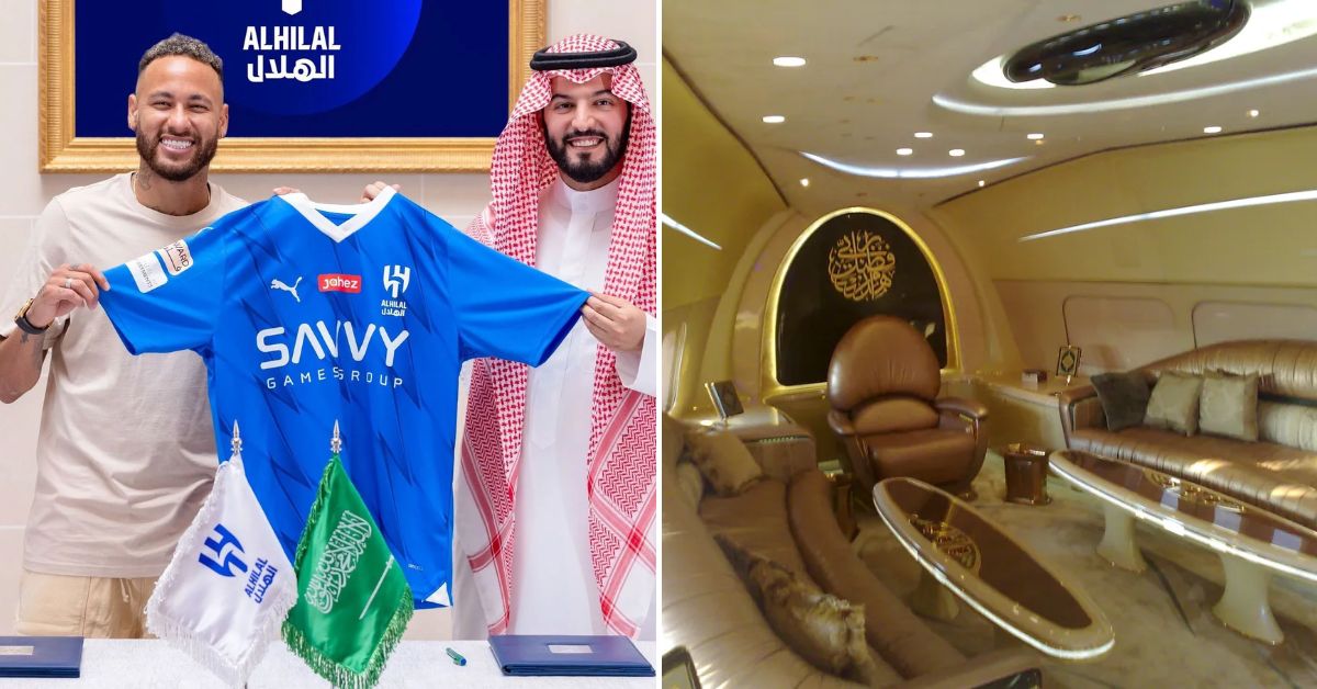 [VÍDEO] Conheça o avião luxuoso do príncipe saudita que Neymar viajou para ir à Arábia Saudita