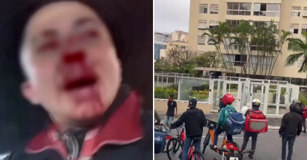 [VÍDEO] Entregador de aplicativo é agredido por morador do Jardim Paulista e motoboys se reúnem em defesa ao rapaz