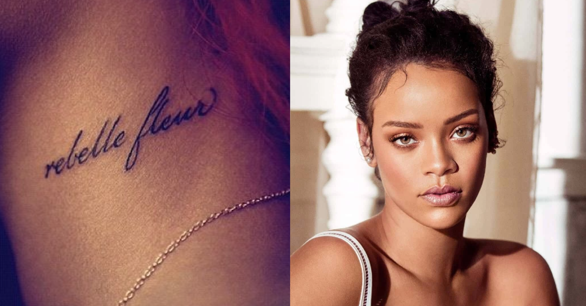 Tatuagem de Rihanna. (Foto: Reprodução: Instagram.
