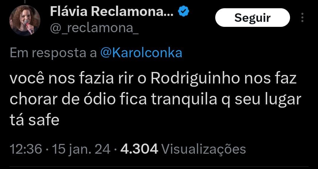 Internautas reagem à tweet de Karol Conká - Foto: X