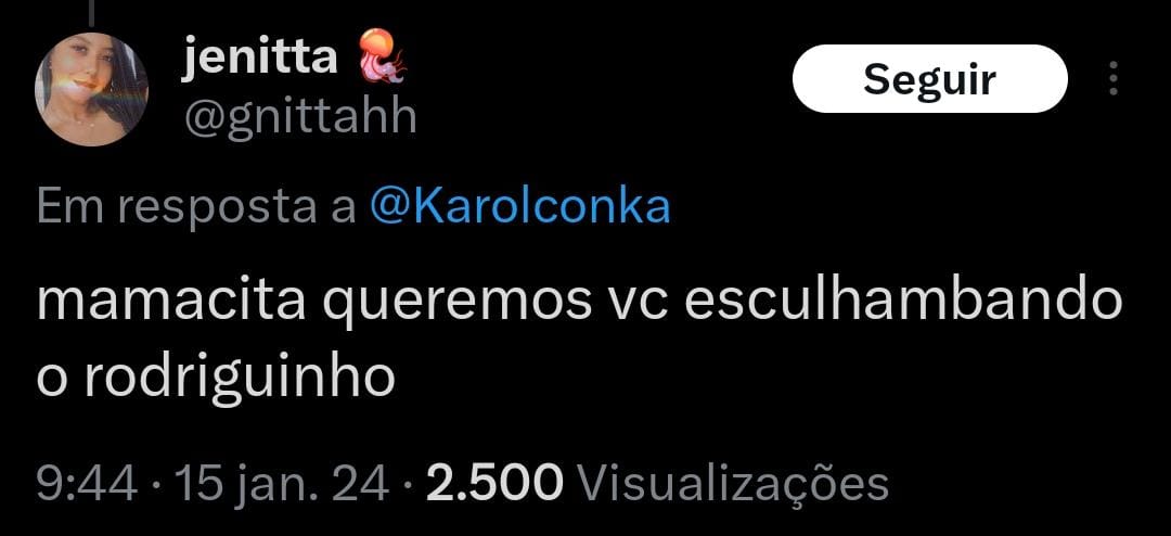 Usuários do X reagem à tweet de Karol Conká - Foto: X