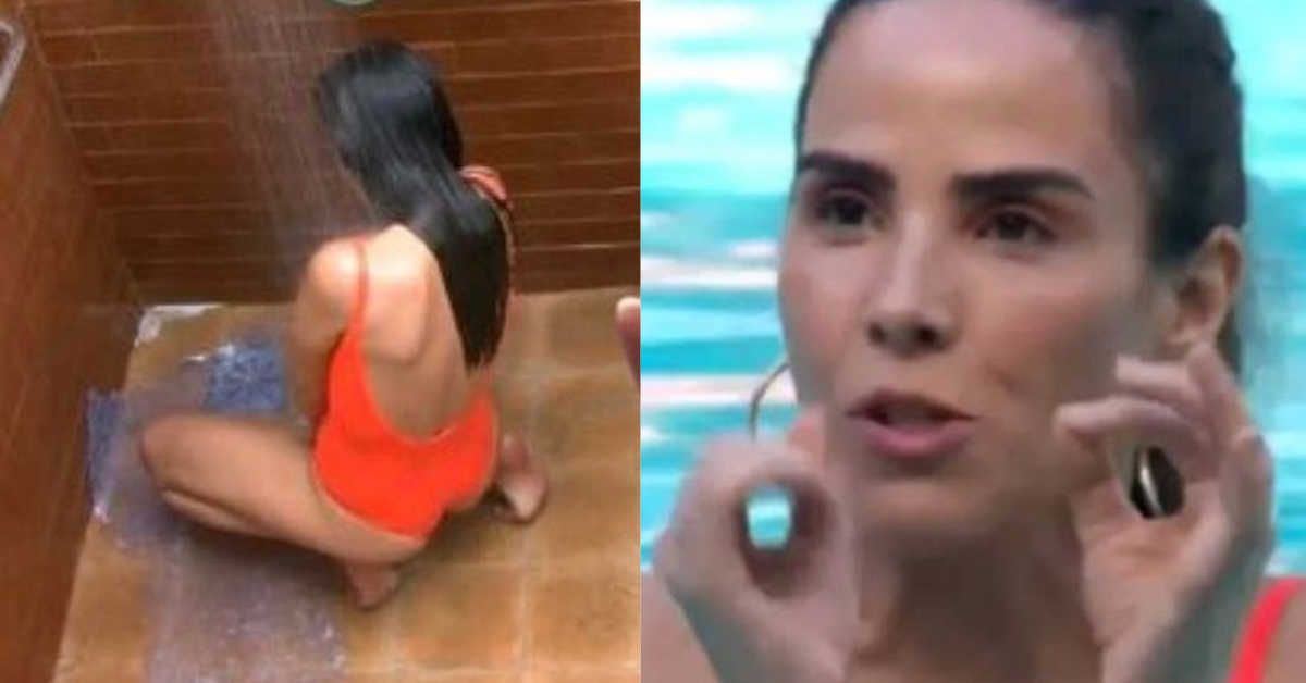 Wanessa Camargo chama atenção por atitude chocante durante banho - Fotos: Reprodução/globoplay