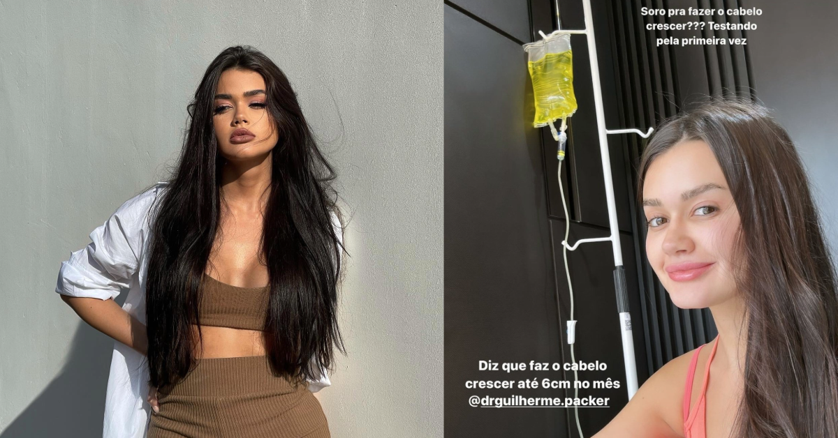 Influencer famosa é criticada por tomar soro para acelerar o crescimento do cabelo - Fotos: Instagram