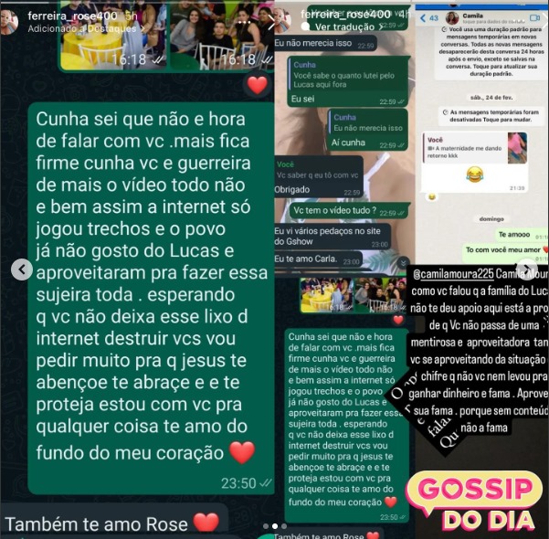 Irmãs de Lucas Henrique do BBB 24 revelam conversas com ex-cunhada - Foto: Instagram