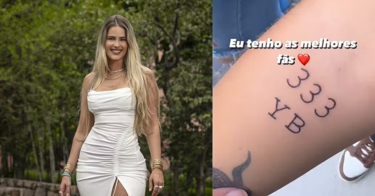 [VÍDEO] Yasmin Brunet mostra tatuagens que fãs fizeram em sua homenagem após sair do BBB 24; confira
