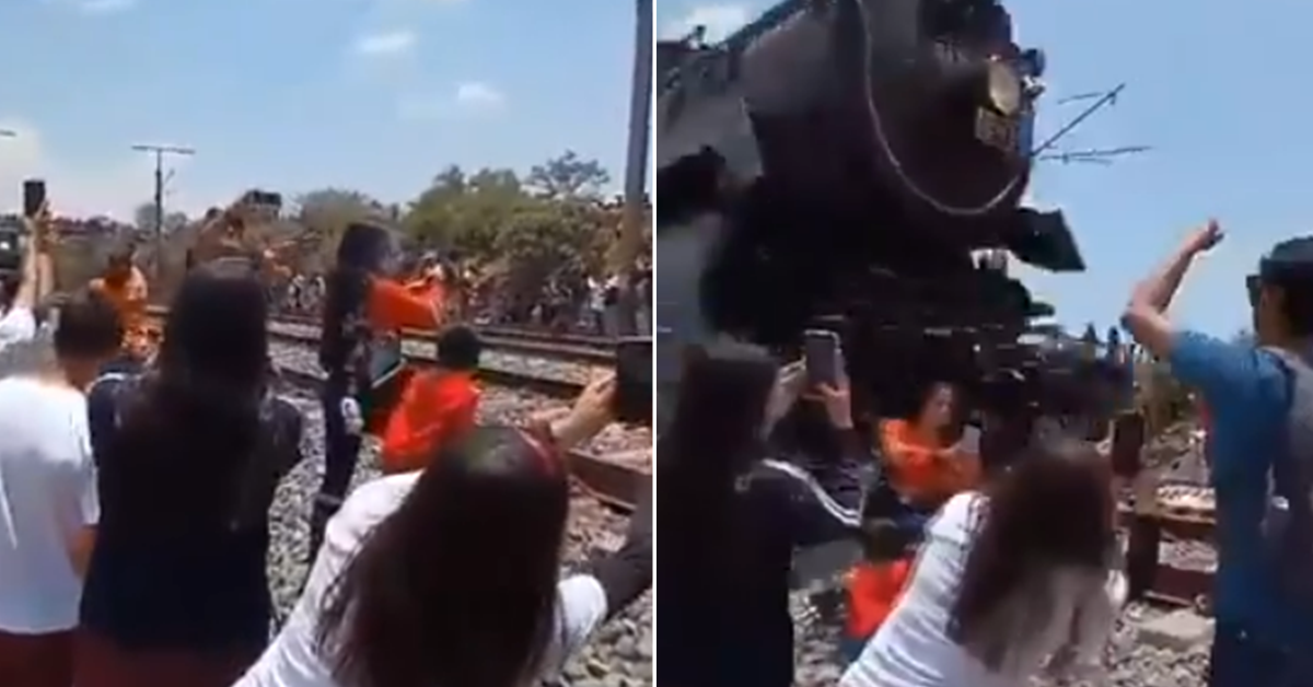 [VÍDEO] Mulher é atingida por trem ao tentar fazer selfie em frente ao veículo