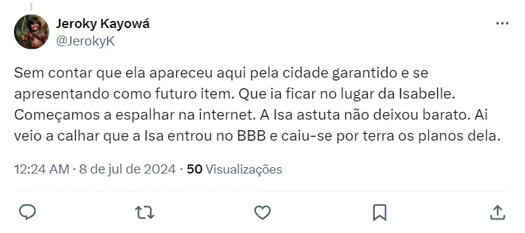 Web aponta sabotagem em Isabelle Nogueira - Foto: X