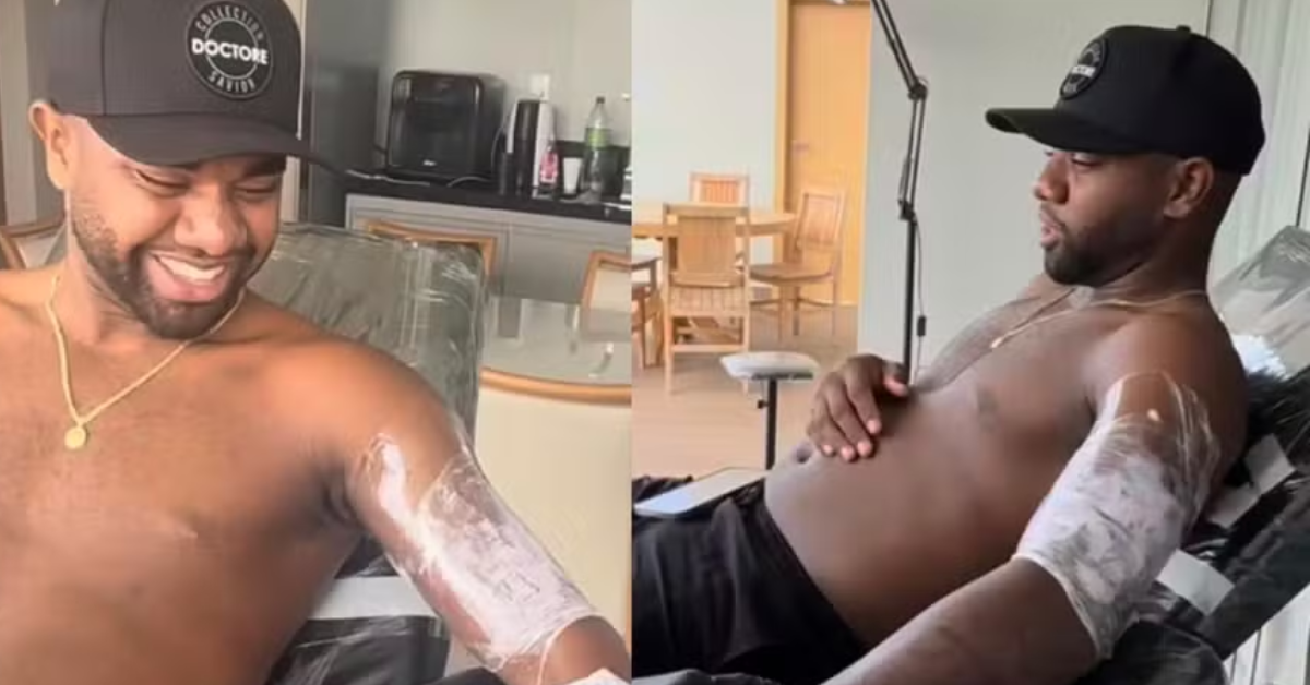 Davi Brito, do BBB 24, fecha o braço com tatuagens — Foto: Reprodução /Instagram