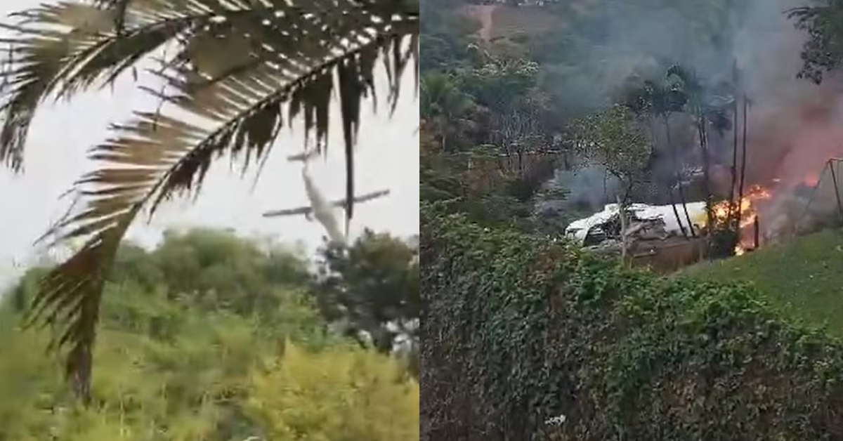 Acidente de avião em Vinhedo — Foto: Breno Loschi/Arquivo pessoal