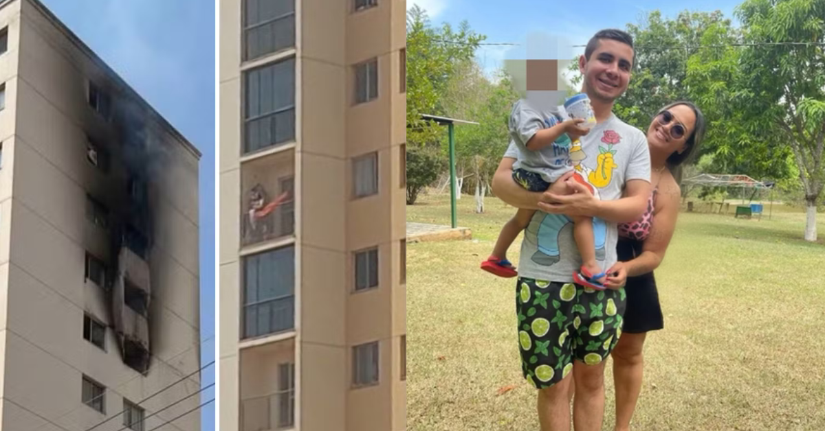 [VÍDEO] Casal, bebê e cachorro morrem após pularem de apartamento em chamas