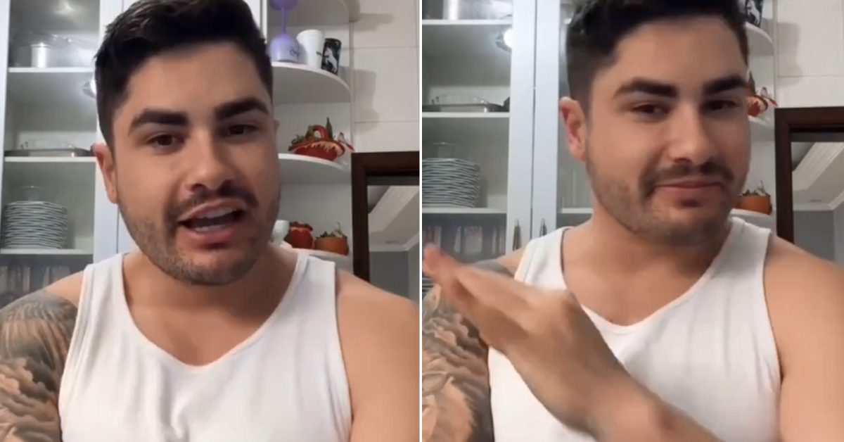 [VÍDEO] Lucas Souza faz cobrança de seguidores gays e pede mais engajamento