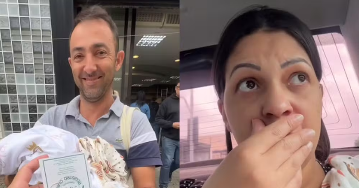 [VÍDEO] Influenciadora fica em choque ao descobrir que marido registrou nome da filha errado