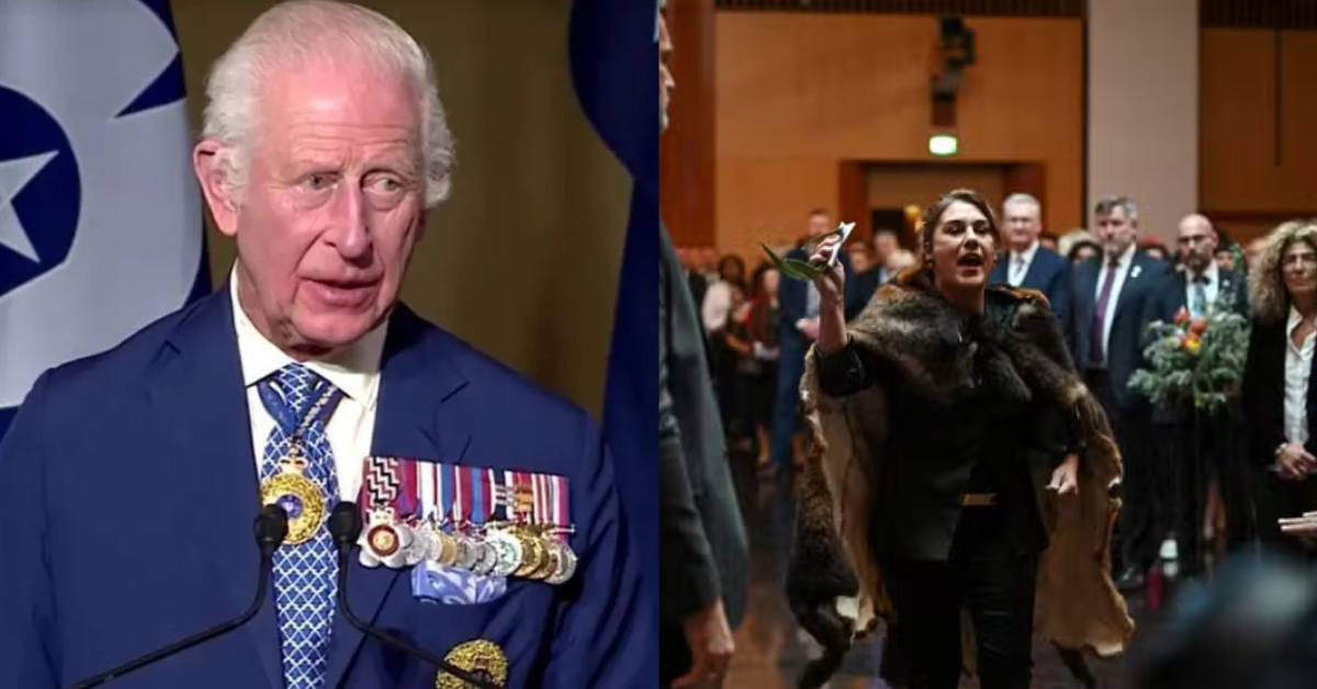 Senadora aborígene confronta rei Charles III durante discurso no Parlamento australiano - Fotos: Australian Broadcasting Corporation/Australian Parliament Broadcasting/ Victoria Jones/ Pool via Reuters