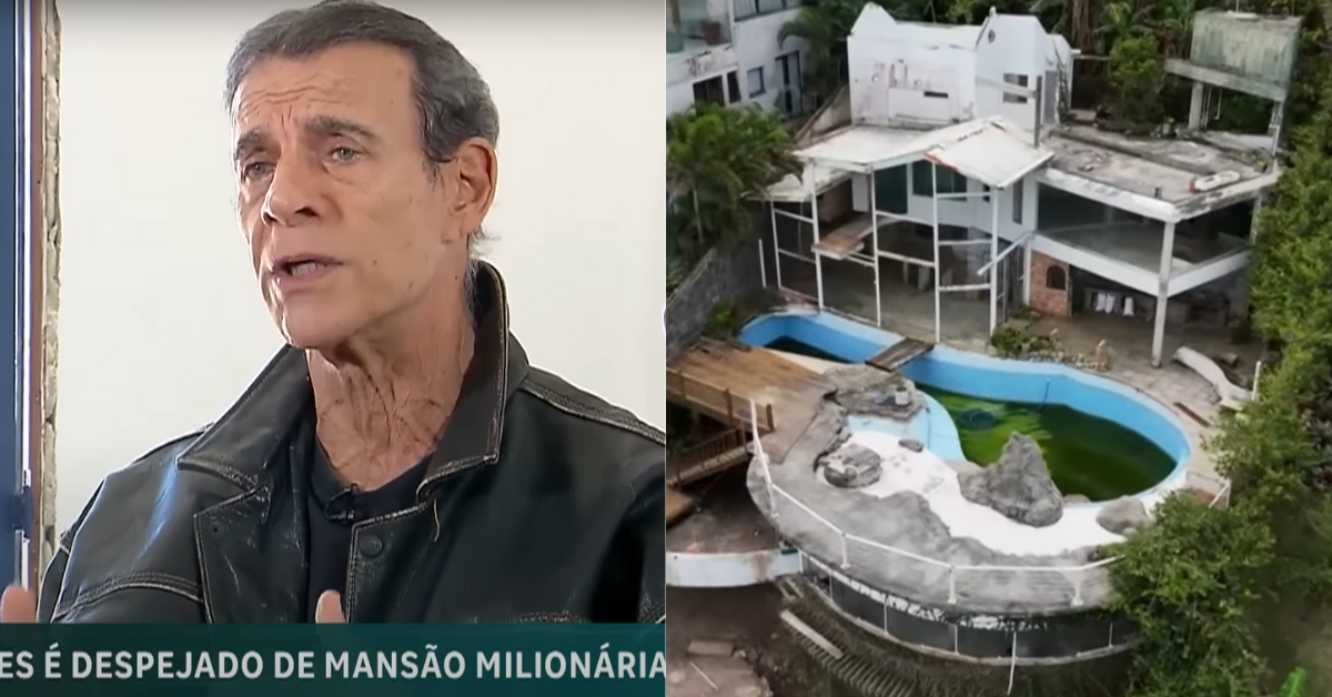 6 caminhões de lixo foram tirados de casa de Mário Gomes - Foto: Reprodução/Record