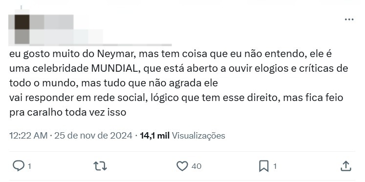 Web detona Neymar - Foto: X