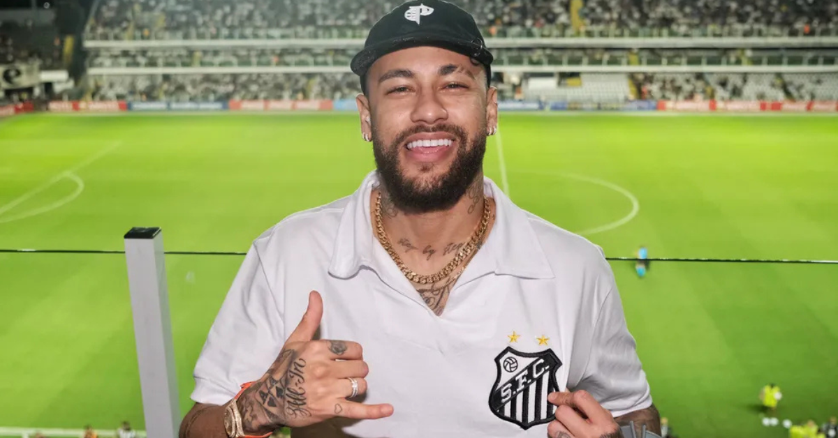 Neymar na Vila Belmiro para Santos x Audax Italiano, no ano passado — Foto: Divulgação/SantosFC