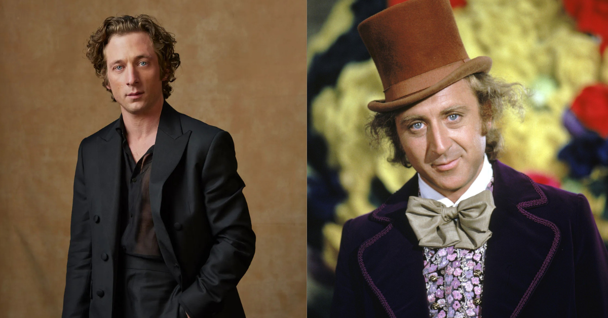 Os atores Jeremy Allen White e Gene Wilder — Foto: Dan Doperalski/Getty Images/ Reprodução 