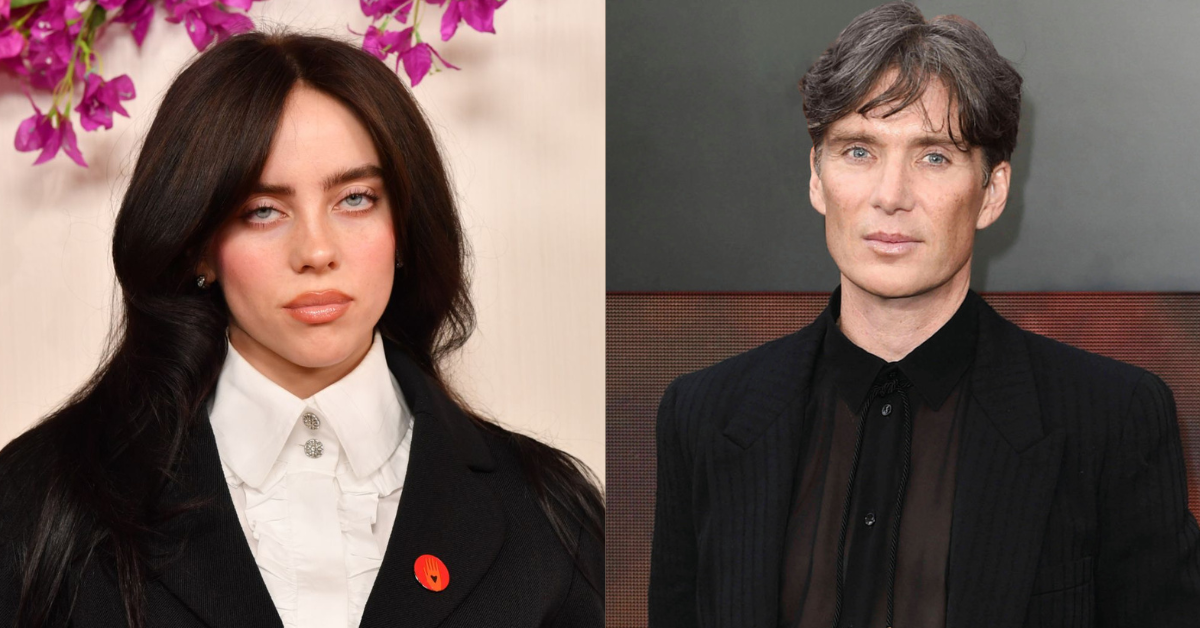 A cantora Billie Eilish e o ator Cilian Murphy — Foto: Sarah Morris/WireImage/ Reprodução 