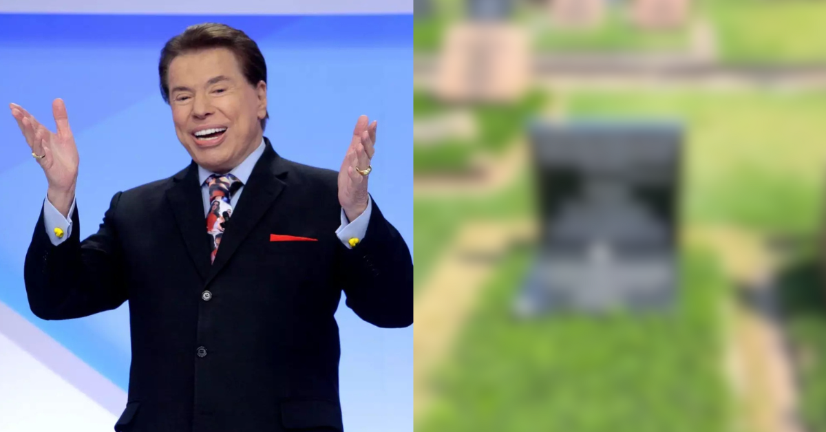 Homem burla segurança e mostra lápide de Silvio Santos pela primeira vez - Foto: Reprodução