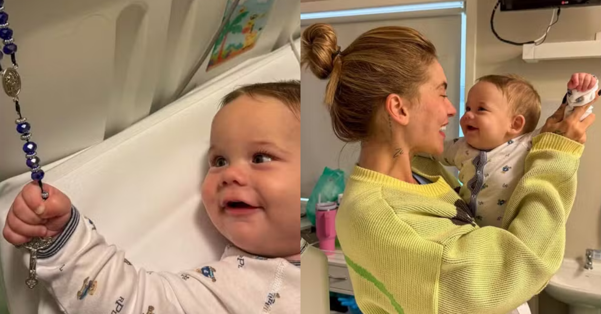 José Leonardo, filho de Virginia e Zé Felipe, estava internado em hospital com bronquiolite — Foto: Reprodução/Instagram