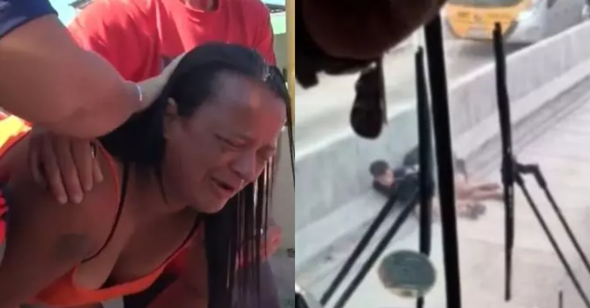 Mãe se desespera ao ver filho preso após assalto - Foto: Reprodução