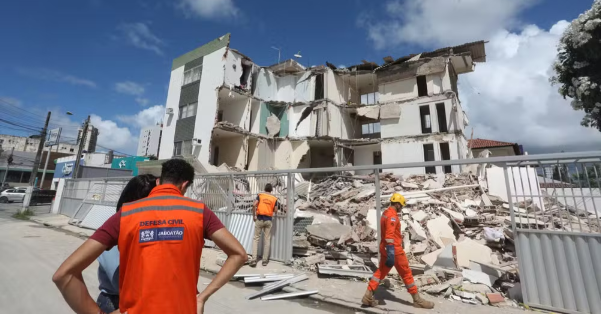 Edifício Kátia Melo, que desabou em Jaboatão dos Guararapes — Foto: Chico Bezerra/Divulgação