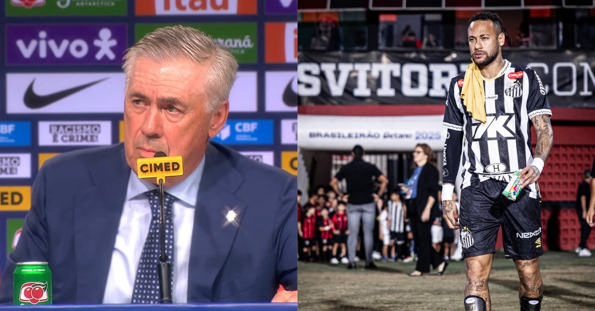 Ancelotti chega ao Brasil e deixa Neymar de fora em 1ª convocação na seleção - Foto: Reprodução