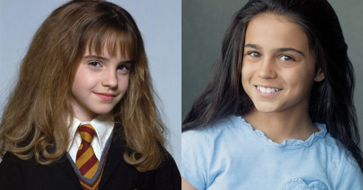 Arabella Stanton e Emma Watson como Hermione Granger - Foto: Reprodução