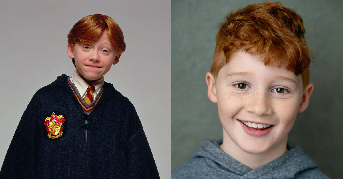 Rupert Grint e Alastair Stout como Ron Weasley - Foto: Reprodução