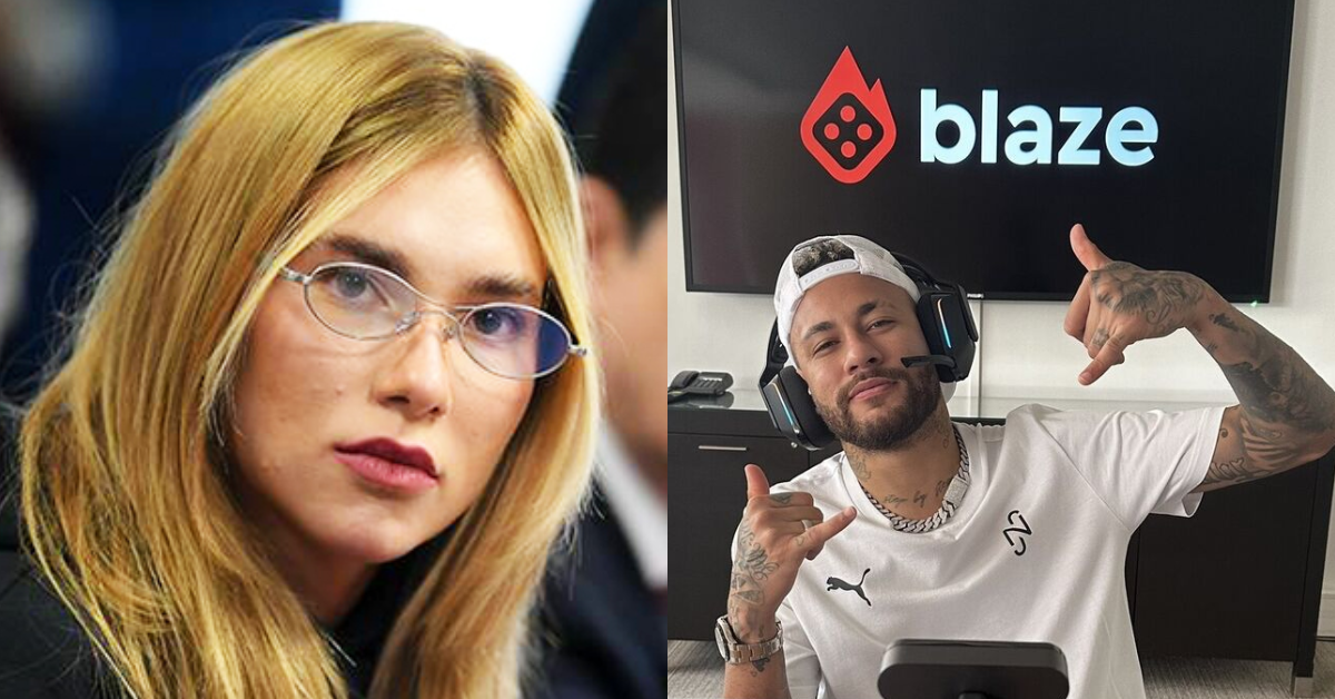 Virginia na CPI das Bets e Neymar divulgando a 'Blaze', casa de apostas - Foto: Divulgação/Instagram