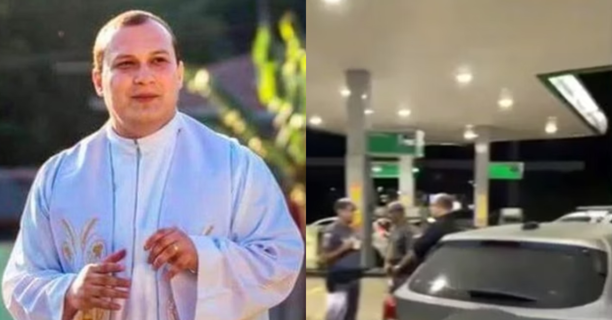 Padre bêbado é detido após quebrar garrafas e xingar funcionários em posto de combustível - Foto: Reprodução