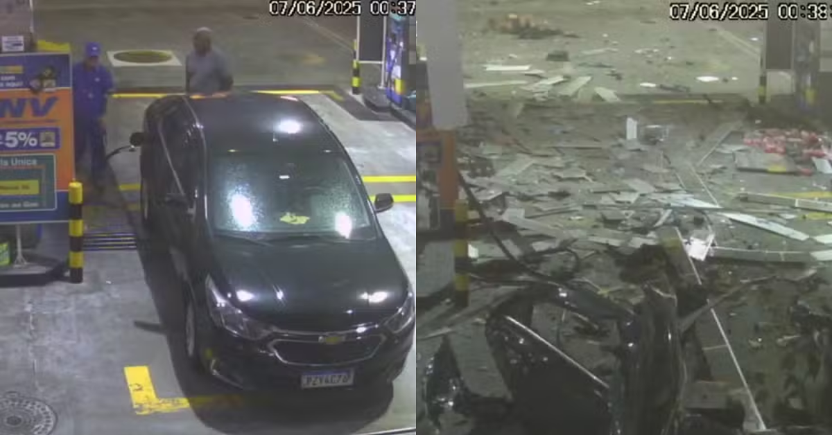 Vídeo mostra momento da explosão em posto GNV na Lapa - Foto: Reprodução