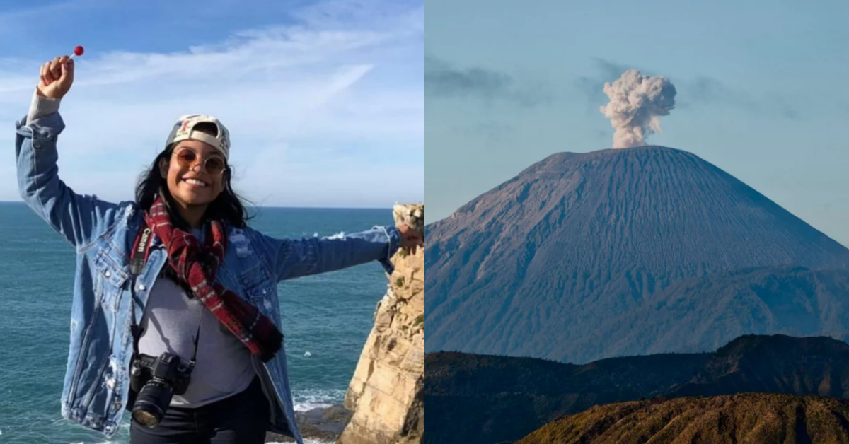Juliana Marins foi achada morta em trilha de vulcão; Monte Rinjani, na Indonésia — Foto: Reprodução