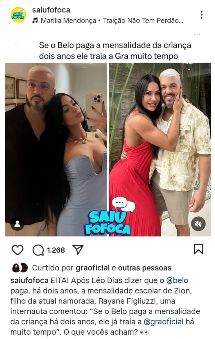 Musa fitness curte post que sugere traição de Belo - Foto: Instagram