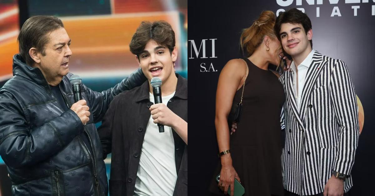 Filho caçula de Faustão surge em festa com ex-bailarina do pai, 19 anos mais velha - Foto: Reprodução