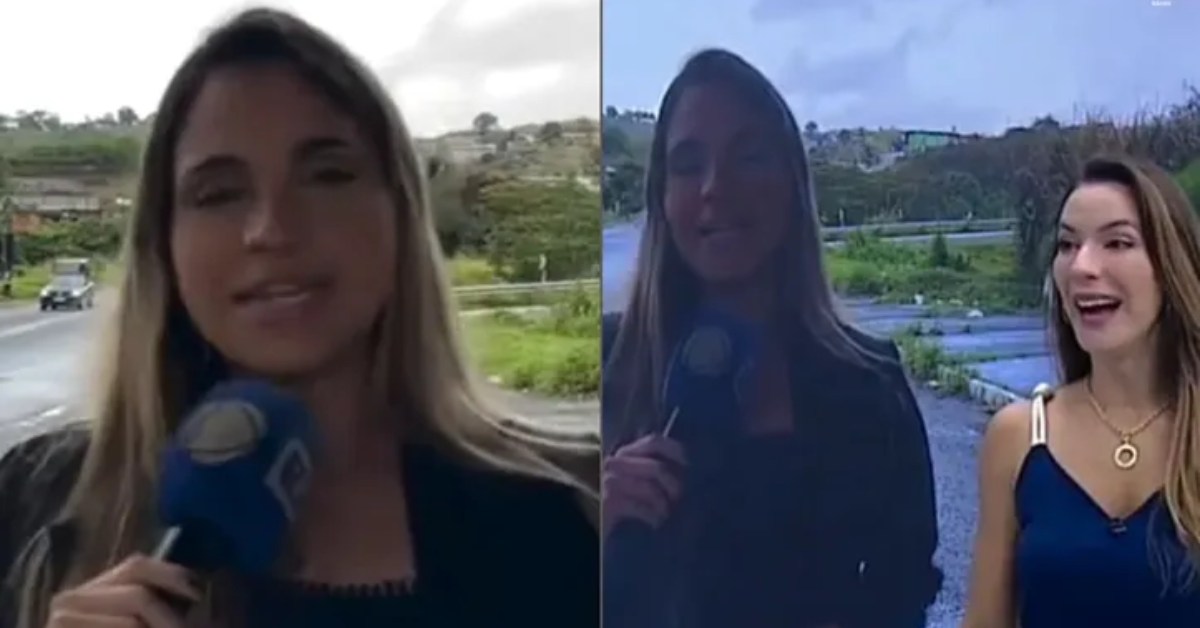 Repórter da Record entra em trabalho de parto ao vivo - Foto: Reprodução