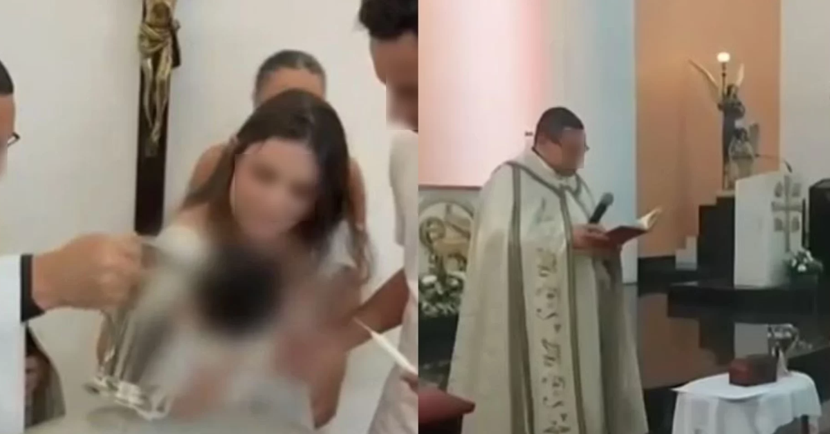 Família diz que padre se recusou a falar nome de criança durante batismo - Foto: Reprodução