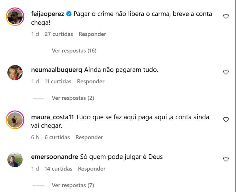 Internautas reagem - Foto: Instagram
