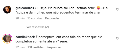 Internautas reagem - Foto: Instagram