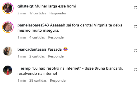 Comentários de internautas - Foto: Instagram