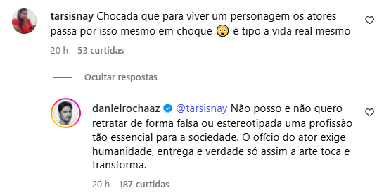 Daniel Rocha respondeu seguidores - Foto: Reprodução