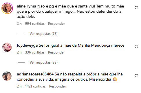 Internautas reagem - Foto: Instagram