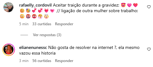 Comentários de internautas - Foto: Instagram